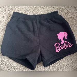 Girls Barbie Black Shorts with Pink Logo size 8-10